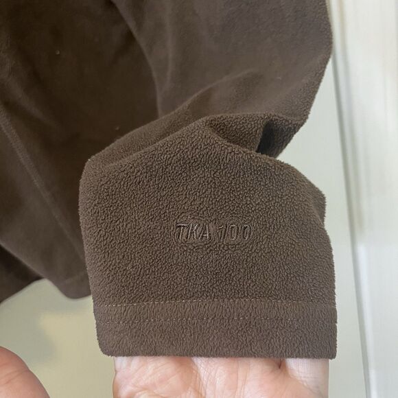 The North Face Brown Quarter Zip Fleece Pullover Top TKA 100 Women’s Size M - Picture 5 of 12